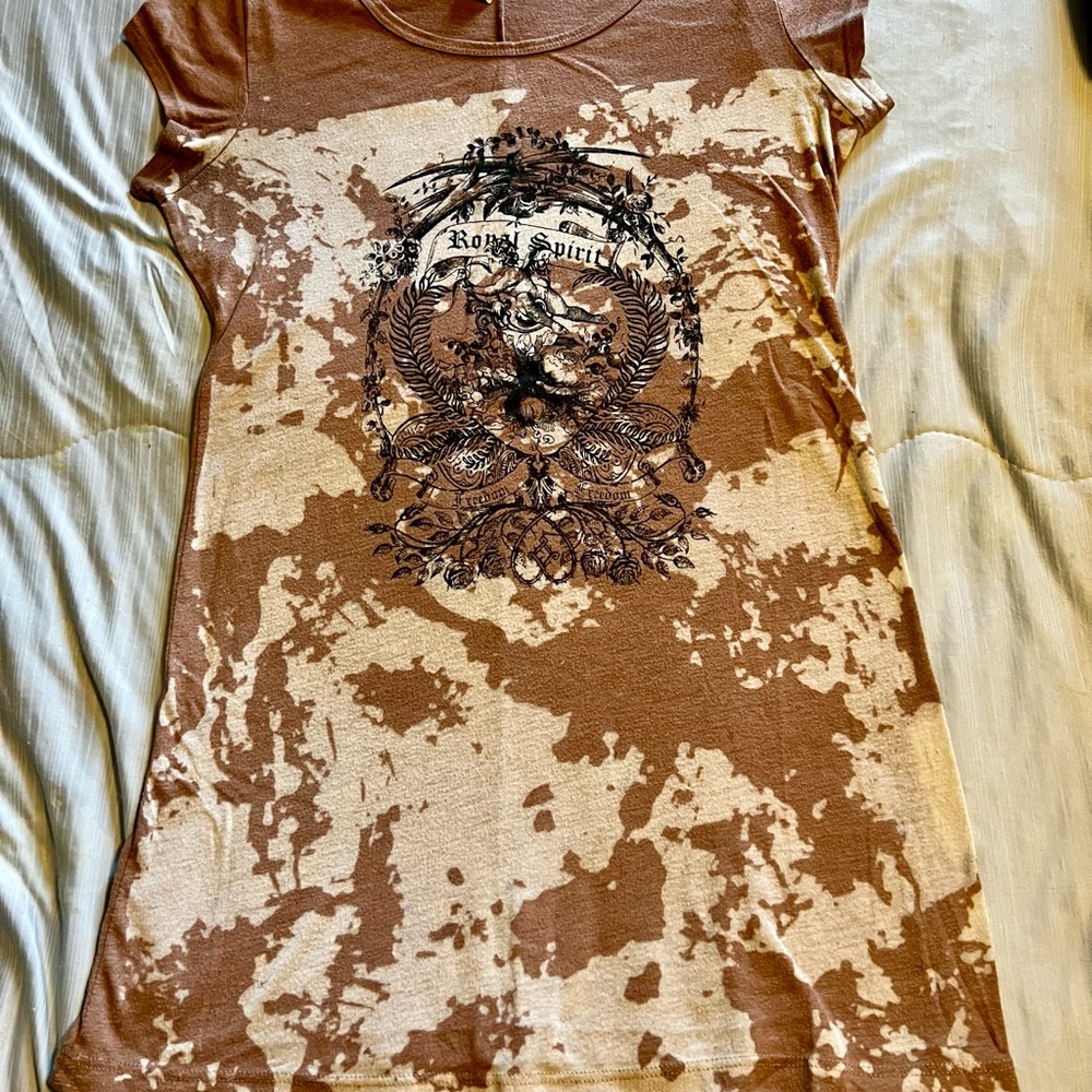 Judy Knapp Brown Graphic Women's Top